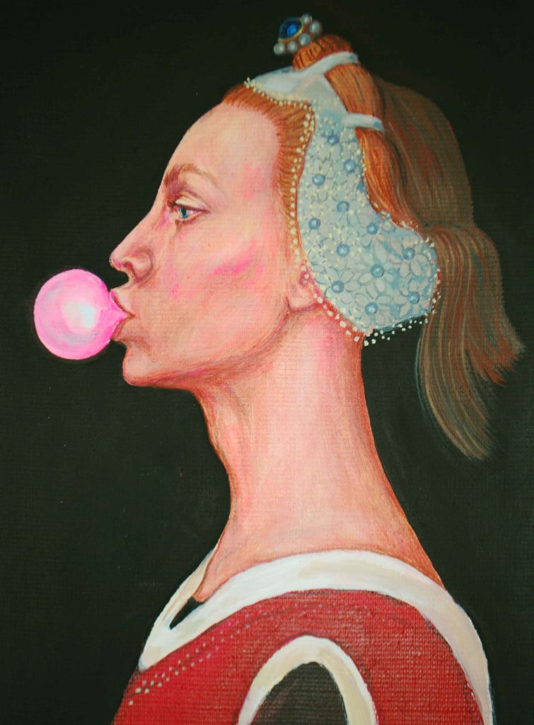 Autoportret z balonem 2011 akr pl 30x20 cm