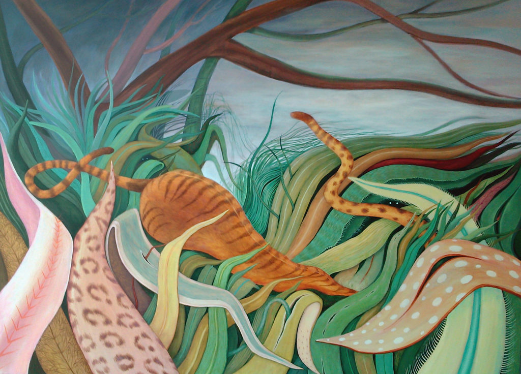 Tygrys 2015 akryl na płótnie wym. 110x80 cm