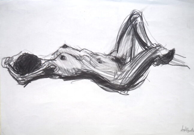 Akt, 2008, ołówek na papierze, wym. A4 Akt, 2008, ołówek na papierze, wym. A4